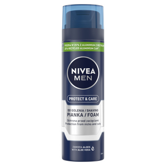 Nivea Men Protect & Care, ochronna pianka do golenia, 200 ml - zdjęcie produktu