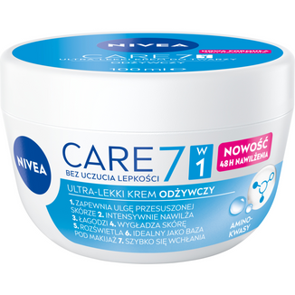 Nivea Care, lekki krem odżywczy do twarzy, 100 ml - zdjęcie produktu