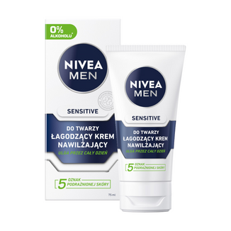 Nivea Men Sensitive, łagodzący krem nawilżający do twarzy, 75 ml - zdjęcie produktu