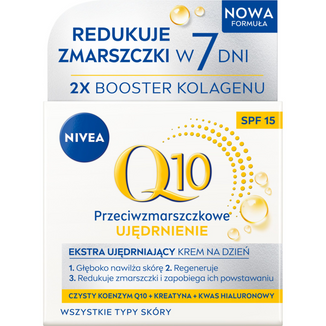 Nivea Q10 Power, przeciwzmarszczkowy krem na dzień, ujędrnienie, SPF 15, 50 ml - zdjęcie produktu