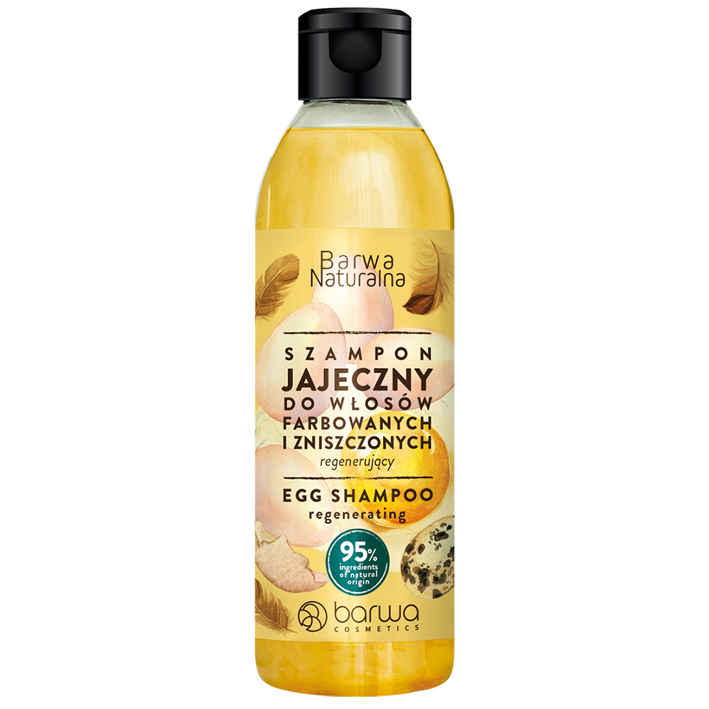 Nieznana Barwa Naturalna, szampon jajeczny, regenerujący, włosy farbowane i zniszczone, 300 ml