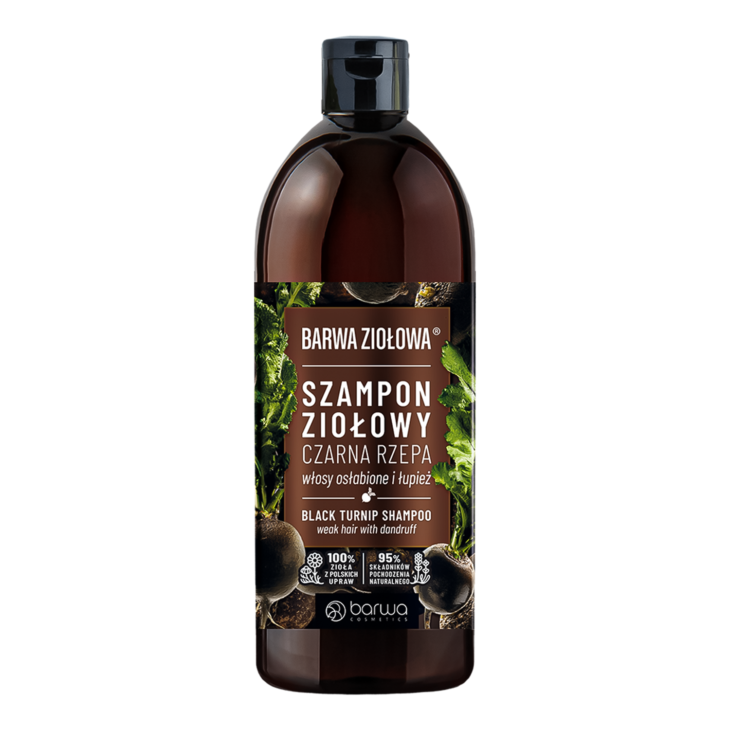 Nieznana Barwa Ziołowa, szampon czarna rzepa, 480 ml