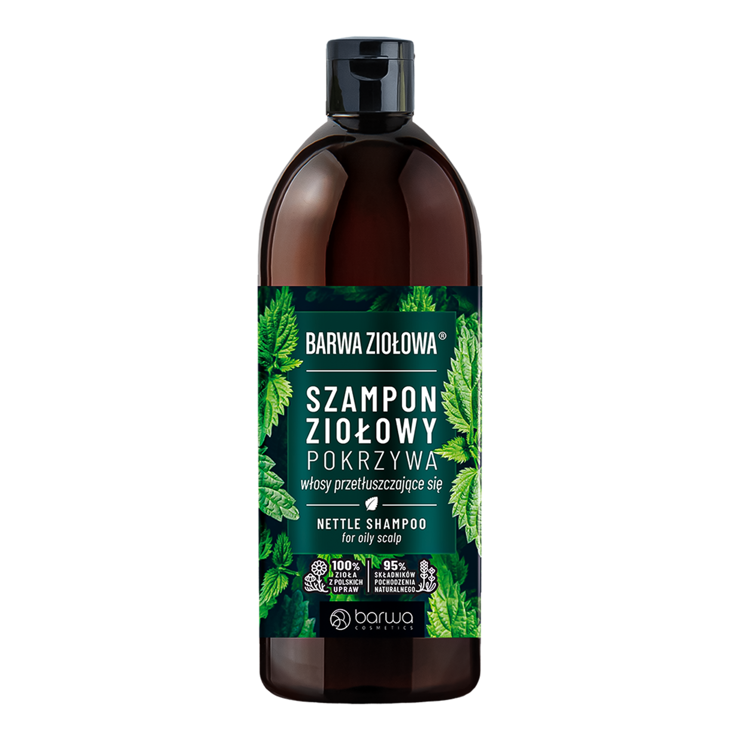 Nieznana Barwa Ziołowa, szampon pokrzywowy, włosy przetłuszczające się, 480 ml