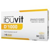 Ibuvit D 1000, witamina D dla dzieci powyżej 4 roku, młodzieży i dorosłych, 30 kapsułek twist off USZKODZONE OPAKOWANIE - miniaturka zdjęcia produktu