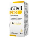 Ibuvit D 600, witamina D dla niemowląt i dzieci, krople doustne, 10 ml USZKODZONE OPAKOWANIE - miniaturka zdjęcia produktu