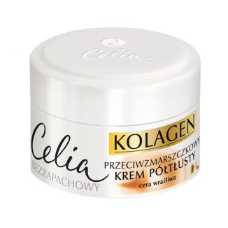 Celia Kolagen, kolagen i kozie mleko, krem przeciwzmarszczkowy półtłusty, cera wrażliwa, 50 ml - zdjęcie produktu