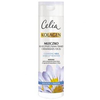 Celia Kolagen, kolagen i świetlik, mleczko do oczyszczania twarzy i oczu, 200 ml - zdjęcie produktu
