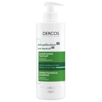 Vichy Dercos Anti Dandruff DS, szampon przeciwłupieżowy, włosy normalne i przetłuszczające się, 390 ml - zdjęcie produktu