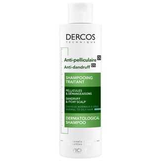 Vichy Dercos Anti Dandruff DS, szampon przeciwłupieżowy, włosy normalne i przetłuszczające się, 200 ml - zdjęcie produktu