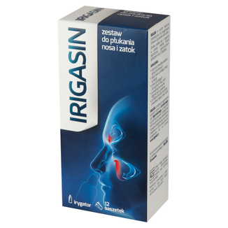 Irigasin, zestaw do płukania nosa i zatok, irygator + 12 saszetek - zdjęcie produktu