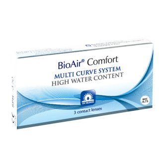 BioAir Comfort, soczewki kontaktowe, 30-dniowe, -0,75, 3 sztuki - zdjęcie produktu