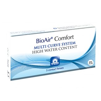 BioAir Comfort, soczewki kontaktowe, 30-dniowe, -1,25, 3 sztuki - zdjęcie produktu
