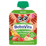 BoboVita Mus w tubce, jabłka i truskawki z bananem, po 6 miesiącu, 80 g - miniaturka zdjęcia produktu