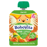 BoboVita Mus w tubce, morele z jabłkiem i gruszką, po 6 miesiącu, 80 g KRÓTKA DATA - miniaturka zdjęcia produktu