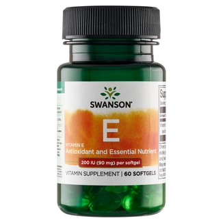 Swanson E, witamina E 200 IU, 60 kapsułek żelowych - zdjęcie produktu