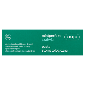 Ziaja Mintperfekt Szałwia, pasta stomatologiczna do zębów, 75 ml USZKODZONE OPAKOWANIE - zdjęcie produktu
