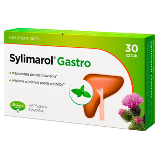 Herbapol Sylimarol Gastro, 30 kapsułek twardych - zdjęcie produktu