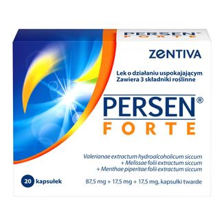 Persen forte 87,5 mg + 17,5 mg + 17,5 mg, 20 kapsułek twardych - zdjęcie produktu