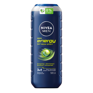Nivea Men, żel pod prysznic 3w1 do twarzy, ciała i włosów, Energy, 500 ml - zdjęcie produktu