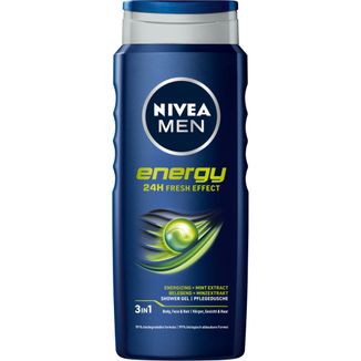 Nivea Men, żel pod prysznic 3w1 do twarzy, ciała i włosów, Energy, 500 ml - zdjęcie produktu