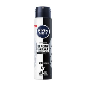 Nivea Men Black & White Invisible, antyperspirant w sprayu dla mężczyzn, Original, 250 ml - zdjęcie produktu