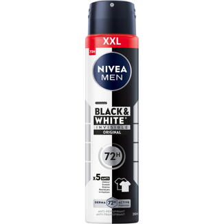 Nivea Men Black & White Invisible, antyperspirant w sprayu dla mężczyzn, 72h, Original, 250 ml - zdjęcie produktu