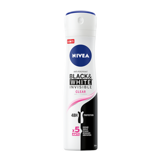 Nivea, antyperspirant w sprayu, Invisible Black & White, Clear, 150 ml - zdjęcie produktu