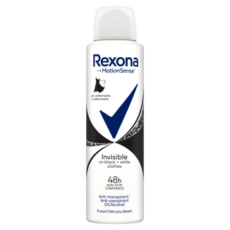 Rexona, antyperspirant w sprayu, Invisible Black & White, 150 ml - zdjęcie produktu