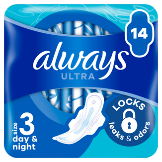 Always Ultra Night, podpaski ze skrzydełkami, 14 sztuk - zdjęcie produktu