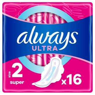 Always Ultra, podpaski ze skrzydełkami, Super, 16 sztuk - zdjęcie produktu