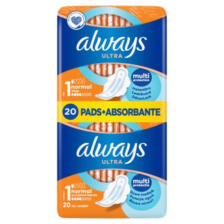 Always Ultra, podpaski ze skrzydełkami, Normal Plus, 20 sztuk - 2 Always Ultra, podpaski ze skrzydełkami, Normal Plus, 20 sztuk - 2 - zdjęcie produktu