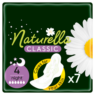 Naturella Classic, podpaski ze skrzydełkami, rumianek, Night, 7 sztuk - zdjęcie produktu