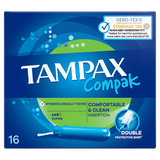 Tampax Compak, tampony higieniczne z aplikatorem, Super, 16 sztuk USZKODZONE OPAKOWANIE - miniaturka zdjęcia produktu