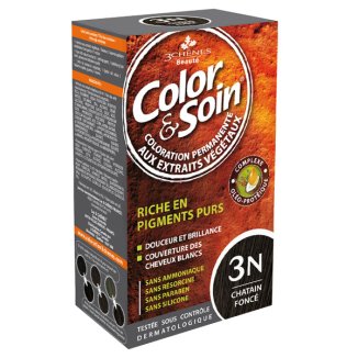 Color&Soin, farba do włosów, 3N, ciemny kasztan, 135 ml - zdjęcie produktu