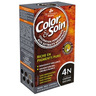 Color&Soin, farba do włosów, 4N, szatyn naturalny, 135 ml - zdjęcie produktu