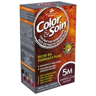Color&Soin, farba do włosów, 5M, mahoniowy jasny kasztan, 135 ml - zdjęcie produktu