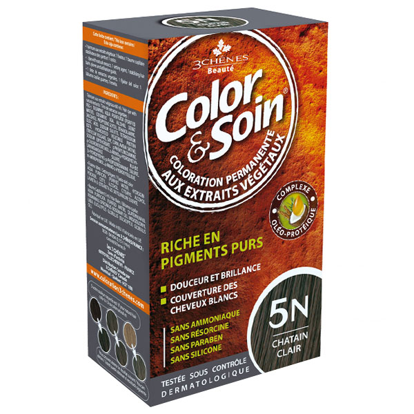 Color & Soin Color&Soin, farba do włosów, 5N, jasny szatyn, 135 ml