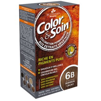 Color&Soin, farba do włosów, 6B, brąz kakao, 135 ml - zdjęcie produktu
