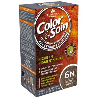 Color&Soin, farba do włosów, 6N, ciemny blond, 135 ml - zdjęcie produktu