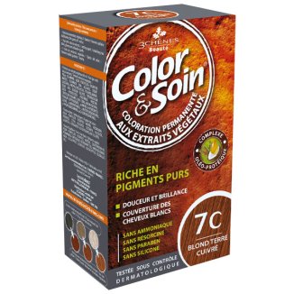 Color&Soin, farba do włosów, 7C, miedziany ciemny blond, 135 ml - zdjęcie produktu