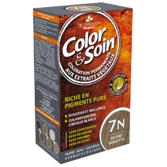 Color&Soin, farba do włosów, 7N, blond orzech laskowy, 135 ml - zdjęcie produktu
