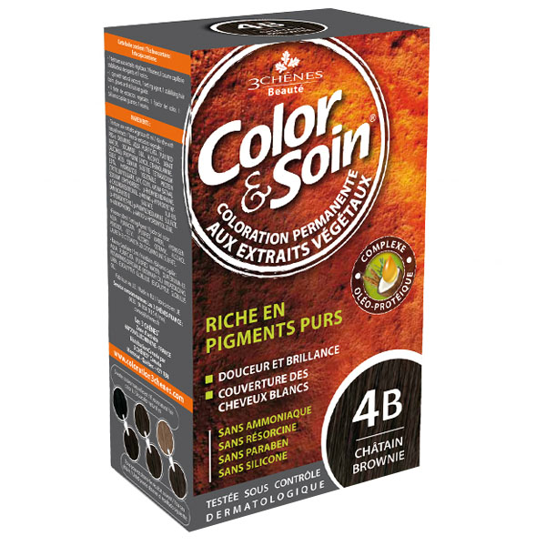 Color & Soin Color&Soin, farba do włosów, 4B brąz kasztan, 135 ml