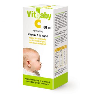 Vitbaby C, krople dla niemowląt od 1 miesiąca, dzieci i dorosłych, 30 ml - zdjęcie produktu