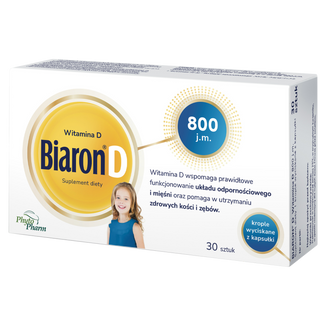 Biaron D, witamina D 800 j.m., 30 kapsułek twist-off - zdjęcie produktu