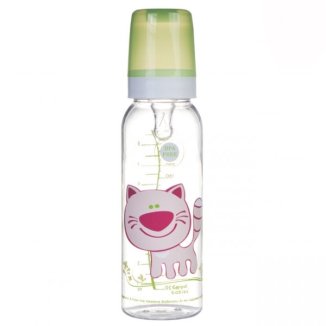 Canpol Babies, butelka ze smoczkiem o szybkim przepływie, Wesołe zwierzęta, od 12 miesiąca, 250 ml - zdjęcie produktu