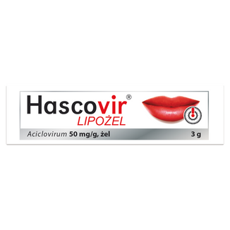 Hascovir Lipożel 50 mg/ g, żel, 3 g - zdjęcie produktu