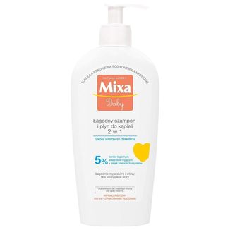 Mixa Baby, płyn do mycia ciała i włosów dla dzieci, bez mydła, 400 ml - zdjęcie produktu