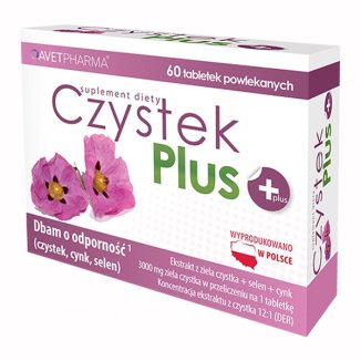 AvetPharma Czystek Plus, 60 tabletek - zdjęcie produktu