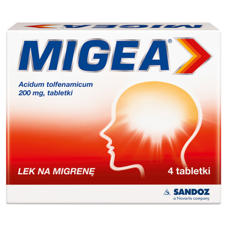 Migea 200 mg, 4 tabletki Migea 200 mg, 4 tabletki - zdjęcie produktu