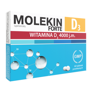 Molekin D3 Forte, witamina D3 4000 j.m., 60 tabletek USZKODZONE OPAKOWANIE Molekin D3 Forte, witamina D3 4000 j.m., 60 tabletek USZKODZONE OPAKOWANIE - zdjęcie produktu